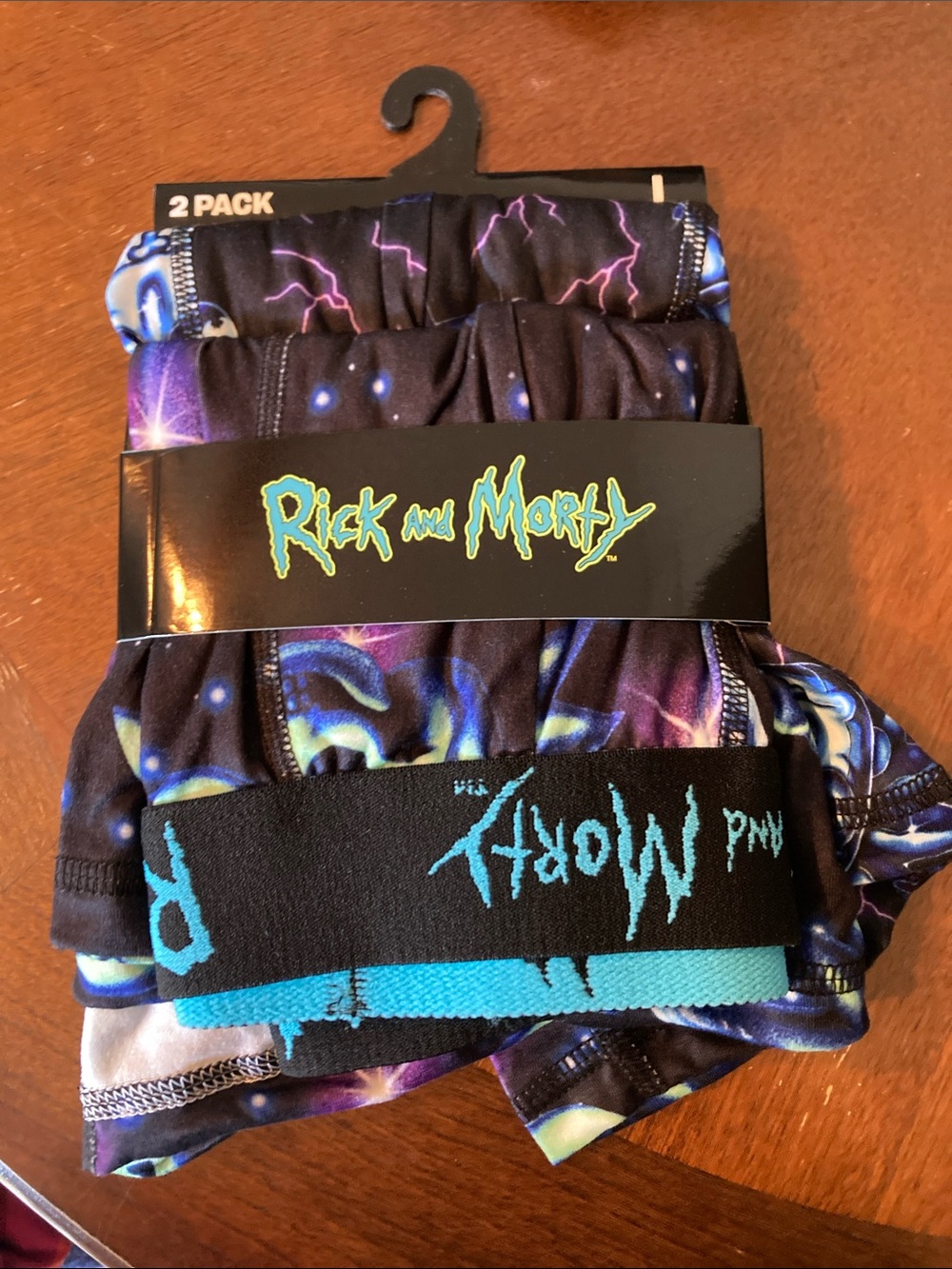 Rick and Morty  Men’s Boxer Briefs — Black & Teal Galaxy Print